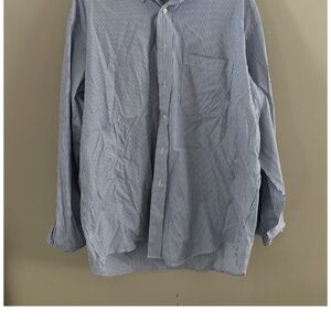 Men's Blue Striped Dress Shirt